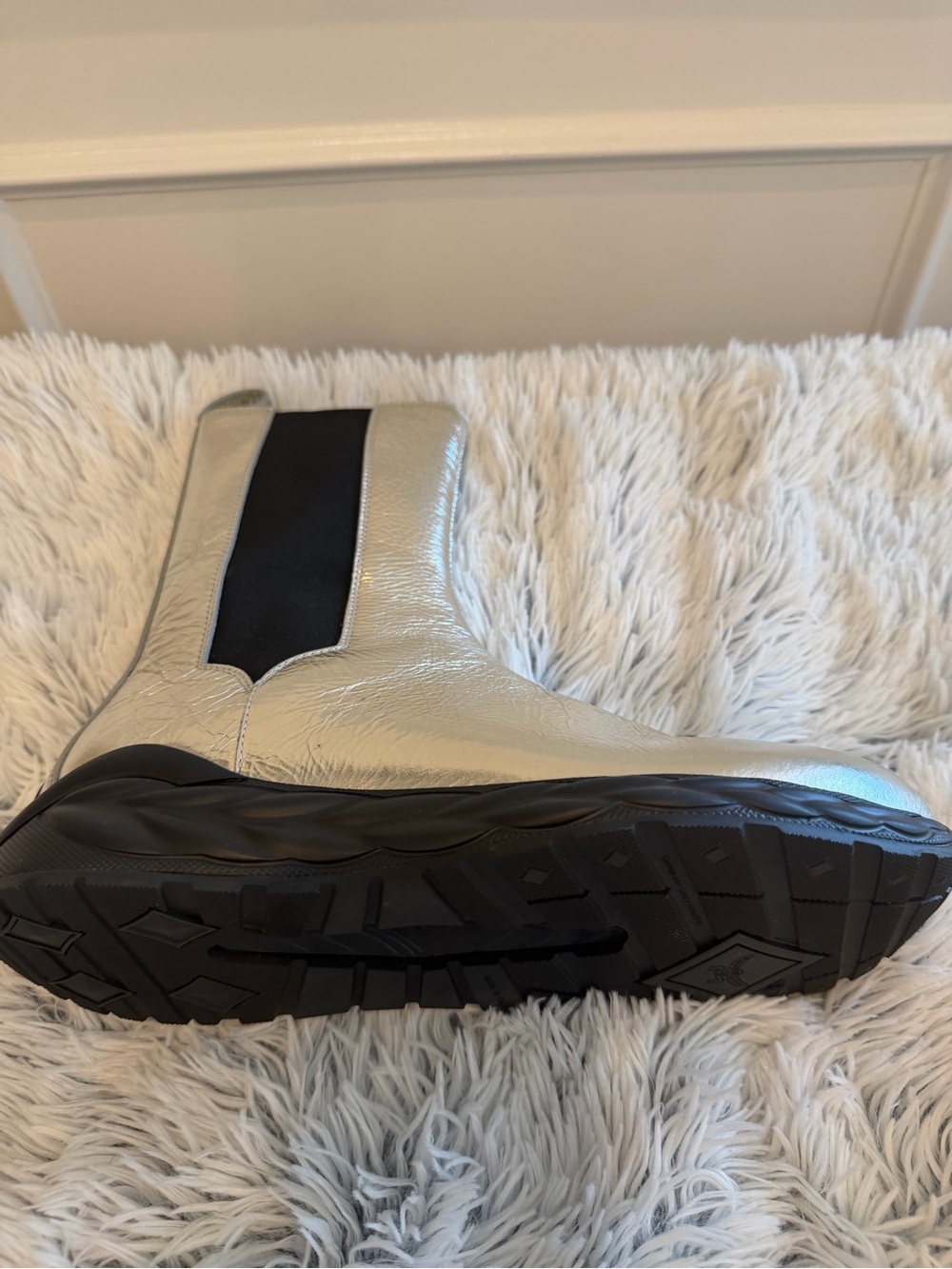 MCM silver Boots Women Size 10 - Picture 10 of 16